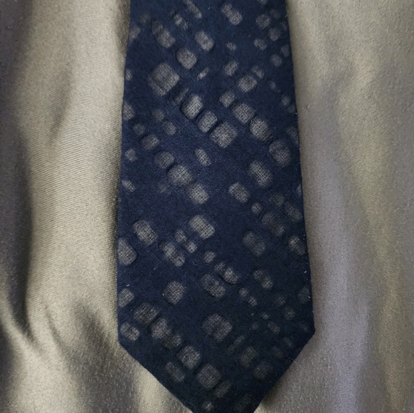Marwood Blue Skinny Cotton Tie - Picture 2 of 10